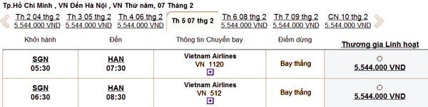 vé máy bay tết 2013 vietnam airlines