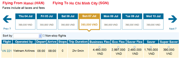 vé máy bay giá rẻ vietnam airlines