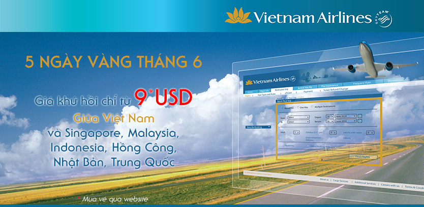 vietnam airlines bán vé máy bay giá rẻ - vé quốc tế rẻ nhất