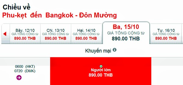 vé máy bay giá rẻ phuket - AirAsia bán vé rẻ