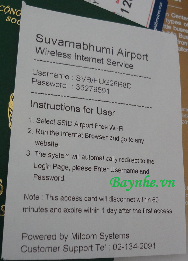 Hướng dẫn "bắt" wifi miễn phí ở sân bay Suvarnabhumi