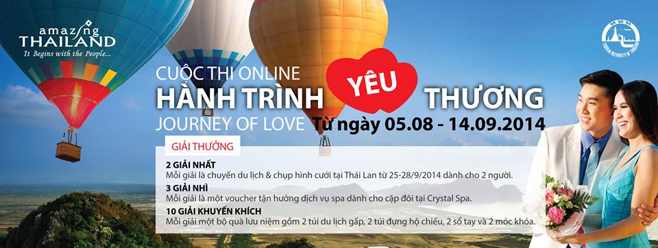 TAT Hanh trinh yeu thuong Mách bạn 2 cơ hội đi du lịch Thái Lan miễn phí