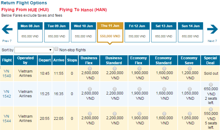 Vé tiết kiệm dịp hè 2015 của Vietnam Airlines